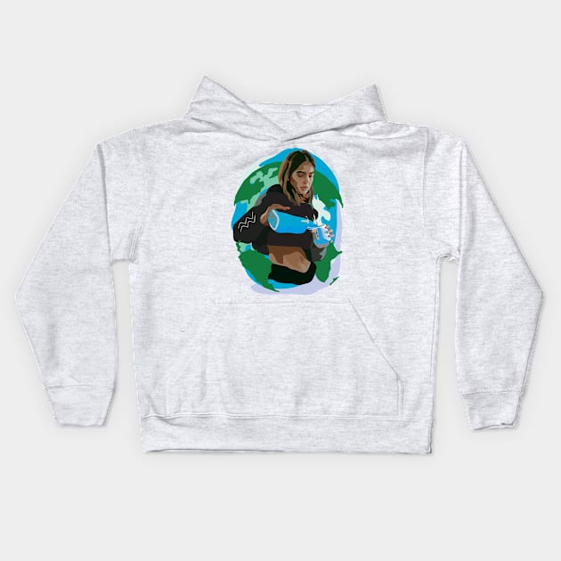 Age of Aquarius Kids Hoodie by annamckay